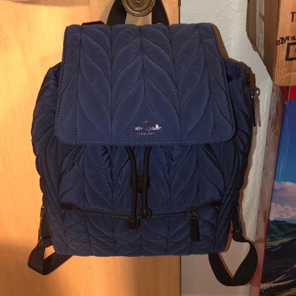 kate spade Handbags - NWT Kate Spade navy quilted backpack